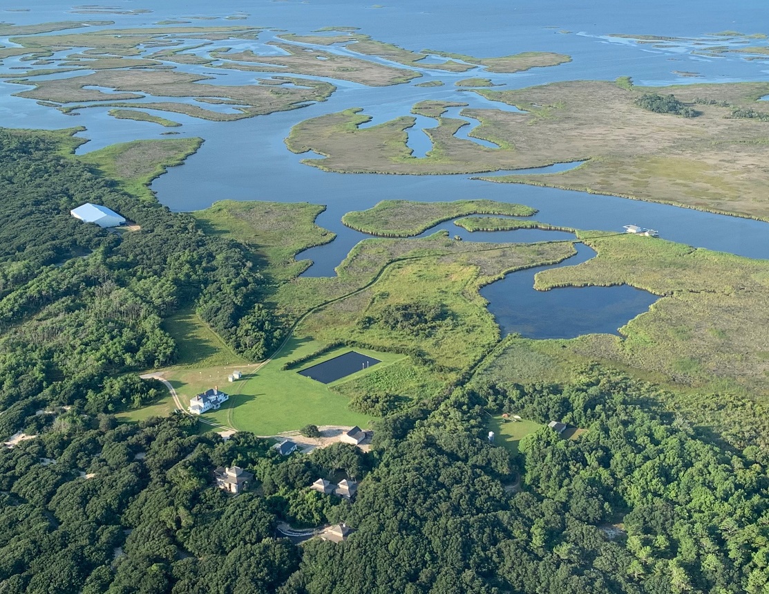 pine island audubon sanctuary aerial view