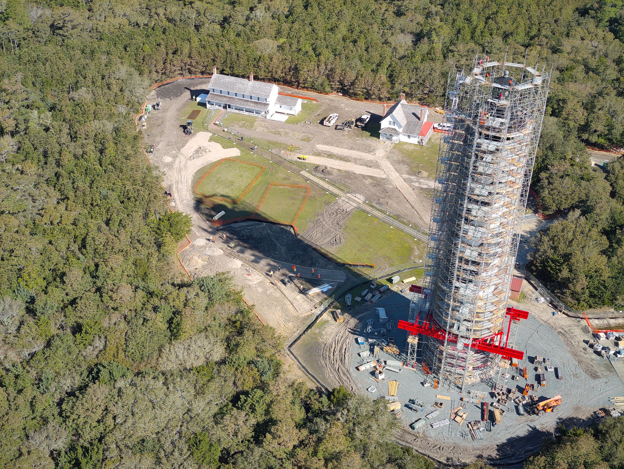 Cape Hatteras Lighthouse Restoration - Overhead View