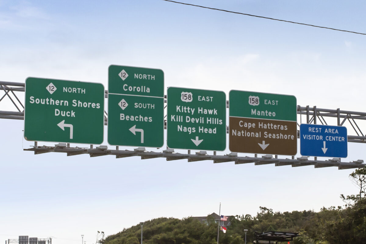 Outer Banks Direction Sign