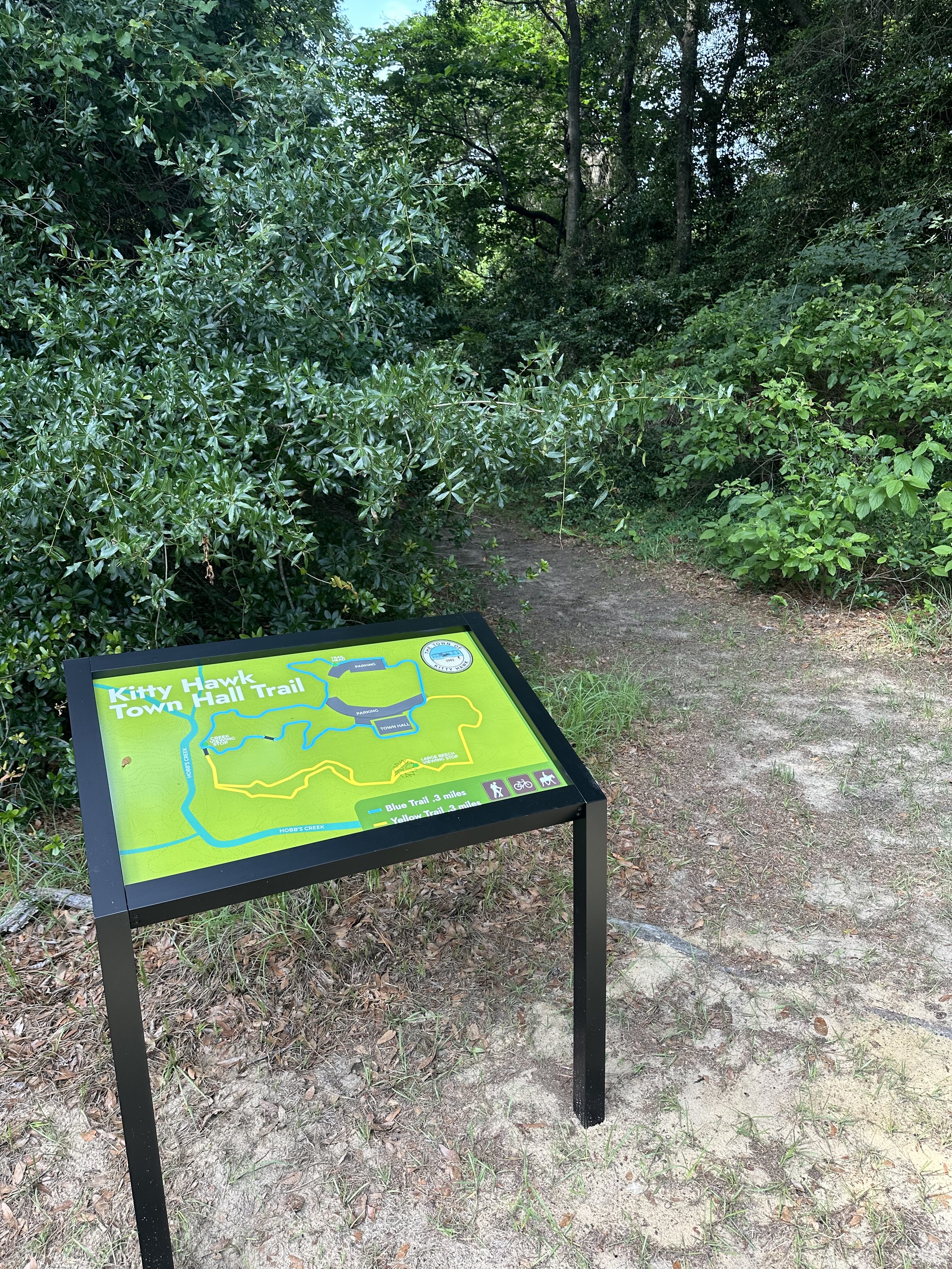 Kitty Hawk Town Hall Trail Trailhead and Sign