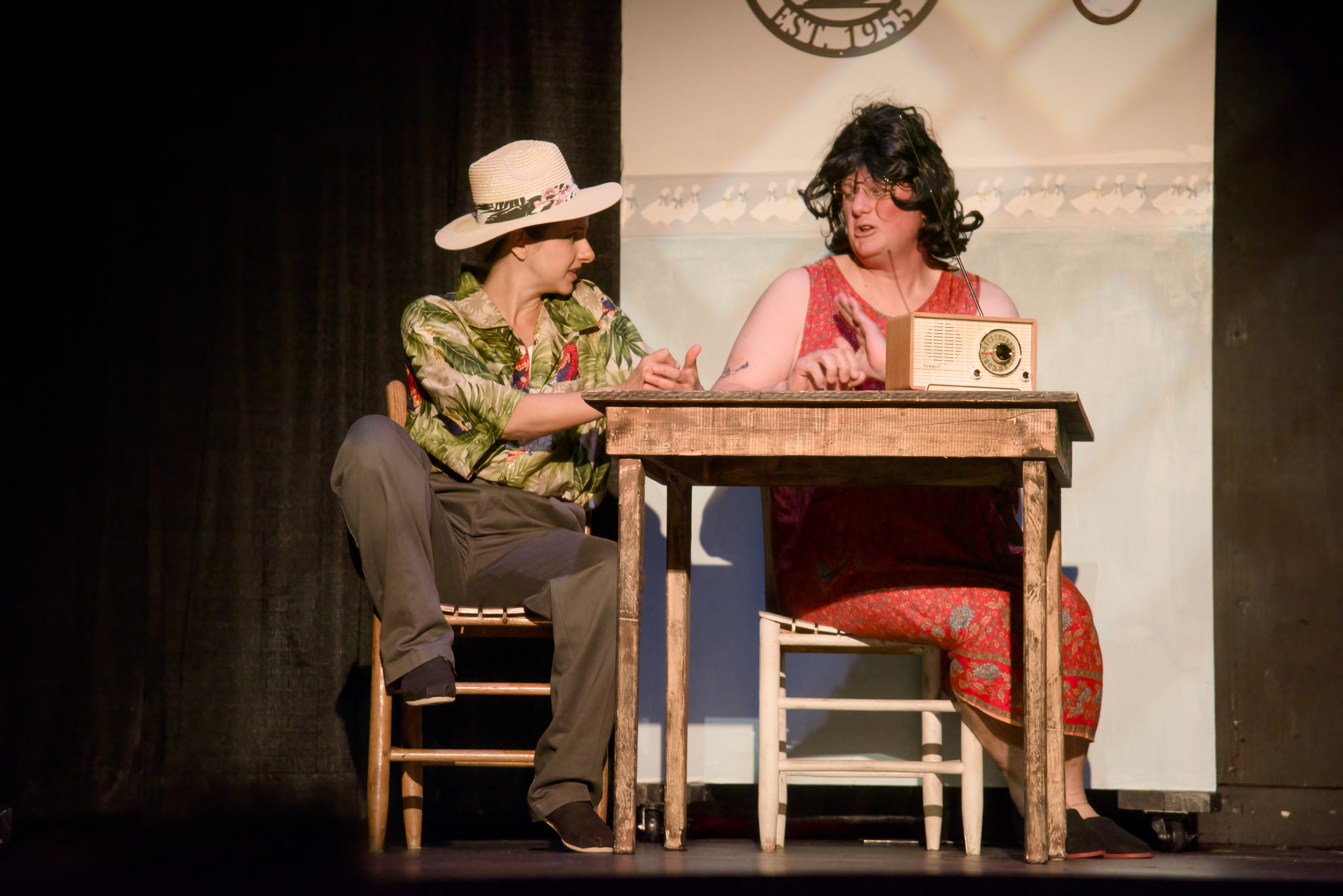 Bertha Bumiller (Mike Blanchard) with her troubled son Stanley (Leah Cribb).