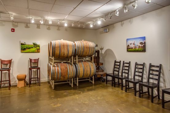 sanctuary vineyards wine barrel