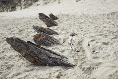 Outer Banks Shipwreck near Albacore ramp in Corolla. Research shows it is not the Metropolis.